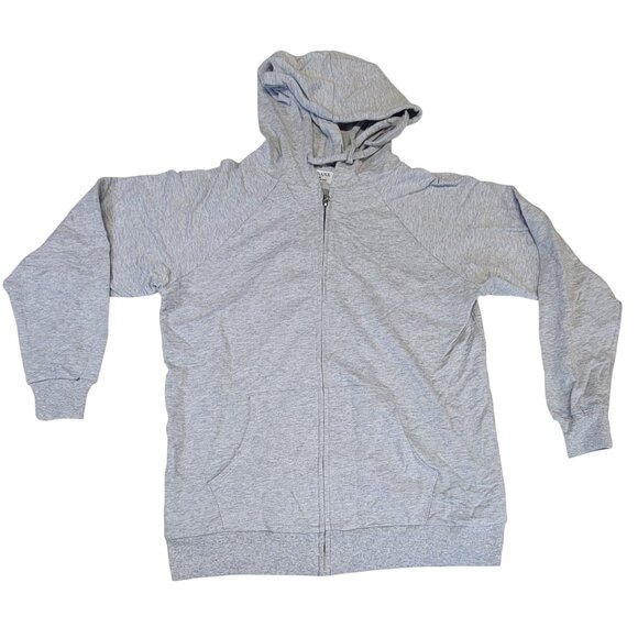 Zenana Hoodie & Jogger Set Grey Womens Medium 100% Cotton Pockets Zip Top NEW - Picture 2 of 14